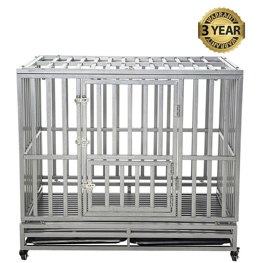 best dog crate - Luckup Heavy Duty Dog Cage